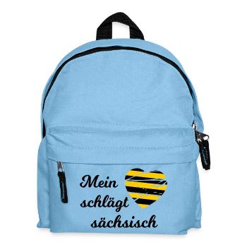 Ein Herz für Sachsen - Kinder Rucksack - Hellblau - Vorne