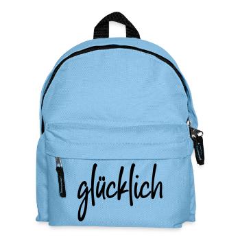 glücklich - Kinder Rucksack - Hellblau - Vorne
