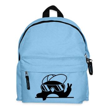 Peacezeichen cooler Pinguin Handzeichen - Kinder Rucksack - Hellblau - Vorne