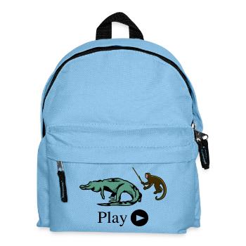 Monkey and crocodile - Kids' Backpack - light blue - Front