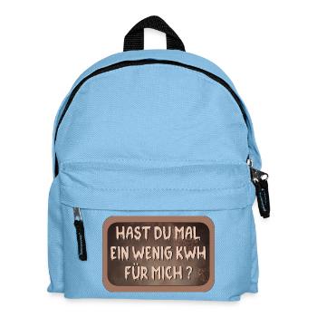 STROM KOSTEN - ENERGIE SPRÜCHE - Kinder Rucksack - Hellblau - Vorne
