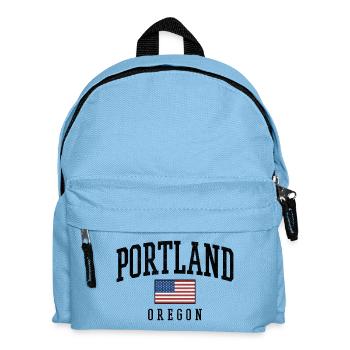 Portland, Oregon, États-Unis, Flag Graphic Design - Sac à dos Enfant - bleu clair - Devant