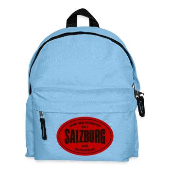 Rouge du timbre vintage de Salzbourg - Sac à dos Enfant - bleu clair - Devant