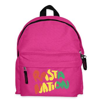 Rasta Nation Rastafari Reggae Dancehall Ragga Dub - Kinder Rucksack - Fuchsia - Vorne