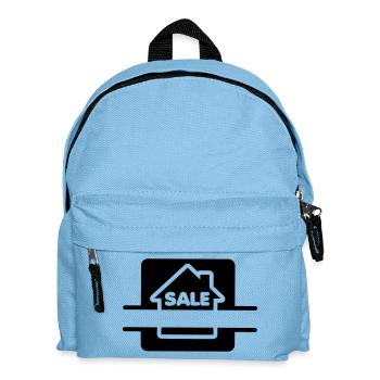 Haus zum Verkauf Logo - Kinder Rucksack - Hellblau - Vorne