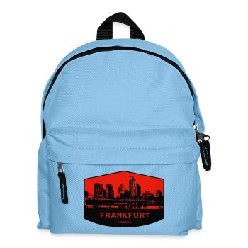 Écusson de la ligne de Francfort Rouge Noir - Sac à dos Enfant - bleu clair - Devant
