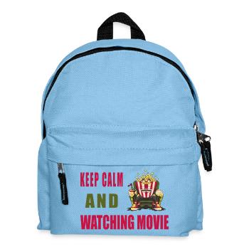 Ruhe bewahren und Film schauen - Kinder Rucksack - Hellblau - Vorne