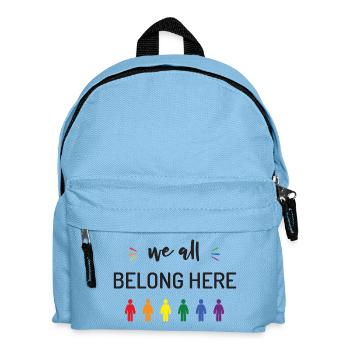 Mois de la fierté - Nous avons tous notre place ici - Sac à dos Enfant - bleu clair - Devant