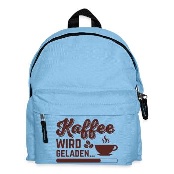 Kaffee wird geladen - Kinder Rucksack - Hellblau - Vorne