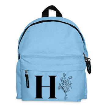 Lette h fleurs minimalistes - Sac à dos Enfant - bleu clair - Devant