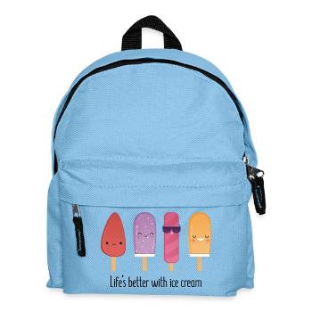 Lifes better with cream - Kinder Rucksack - Hellblau - Vorne