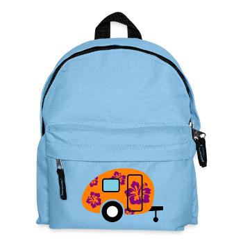 Caravane Camping Hawaï Caravane Blossom Fan - Sac à dos Enfant - bleu clair - Devant