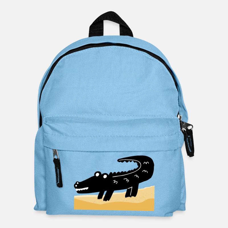 black crocodile - Kids' Backpack - light blue