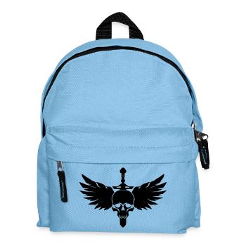 Schädel - Kinder Rucksack - Hellblau - Vorne