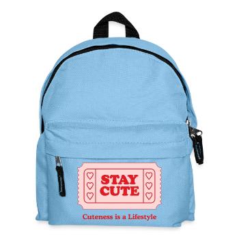 Playful Heart Ticket Design - Kids' Backpack - light blue - Front