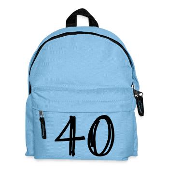 40. 40 ANS. 40e ANNIVERSAIRE. ANNIVERSAIRE 40 ANS. - Sac à dos Enfant - bleu clair - Devant