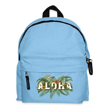 Police Aloha Tropics avec palmiers - Sac à dos Enfant - bleu clair - Devant