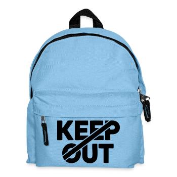 Keep Out Warning Sign - Kids' Backpack - light blue - Front