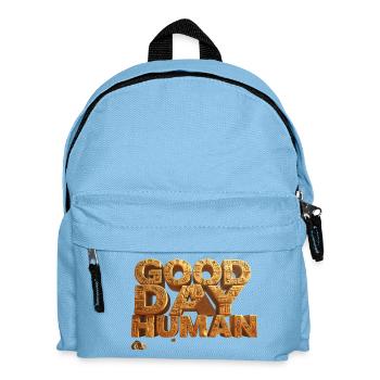 Good day, Human – Alien Humor in Hieroglyphics - Kids' Backpack - light blue - Front