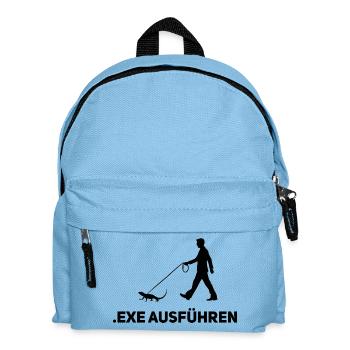 Execute .EXE – Funny Computer Scientist Shirt - Kids' Backpack - light blue - Front