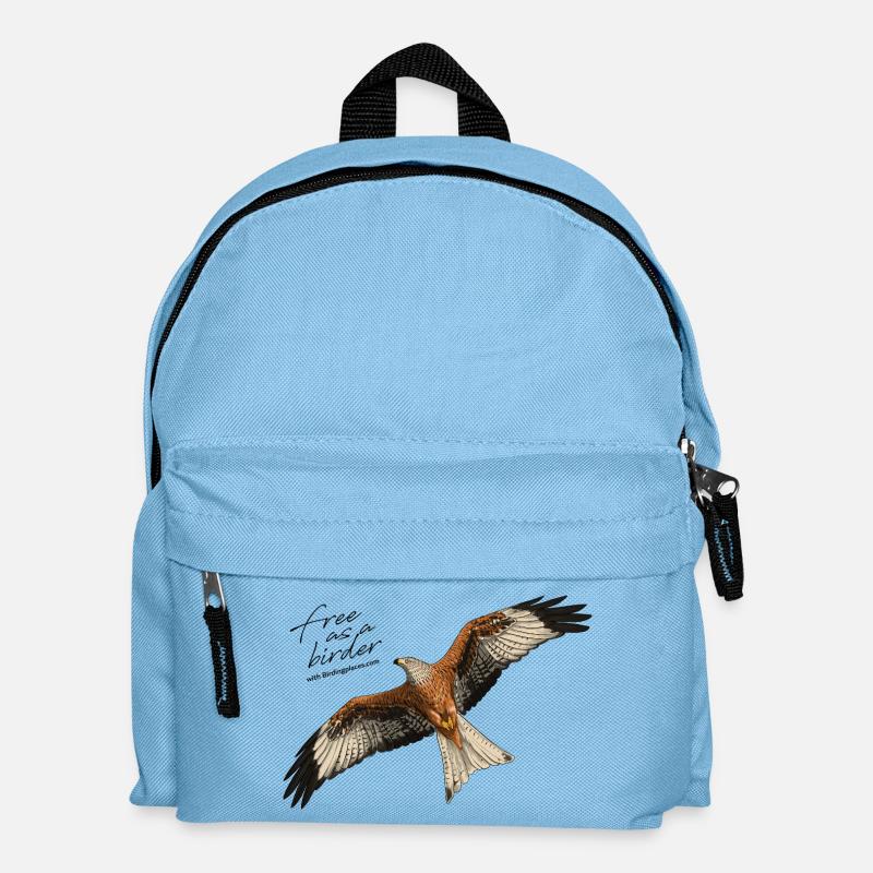 Rotmilan im Flug - Kinder Rucksack - Hellblau