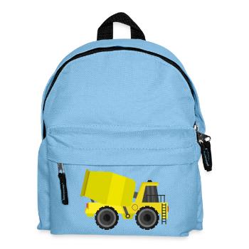 Concrete mixer truck - Kids' Backpack - light blue - Front