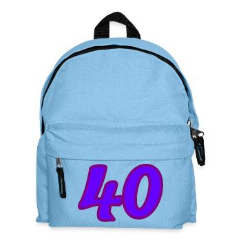 40. 40 ANS. 40e ANNIVERSAIRE. ANNIVERSAIRE 40 ANS. - Sac à dos Enfant - bleu clair - Devant