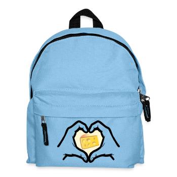 Cheese Love Heart - Kids' Backpack - light blue - Front