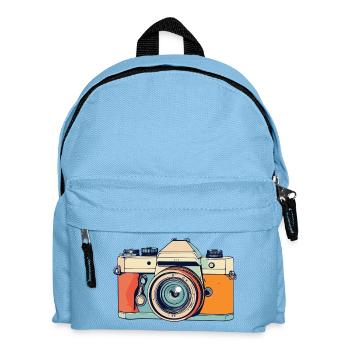 Retro SLR Camera Camera Camera Illustration - Kids' Backpack - light blue - Front