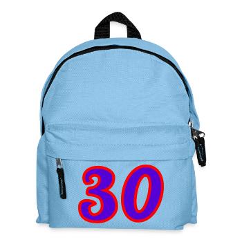 30. 30 ANS. 30e ANNIVERSAIRE. ANNIVERSAIRE 30 ANS. - Sac à dos Enfant - bleu clair - Devant
