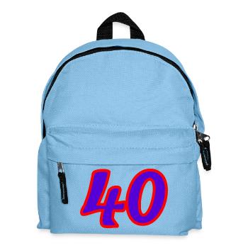 40. 40 YEARS. 40th ANNIVERSARY. 40 YEARS ANNIVERSARY. - Kids' Backpack - light blue - Front
