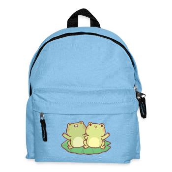 Cute Frogs On Lily Pad Besties - Kids' Backpack - light blue - Front