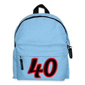40. 40 YEARS. 40th ANNIVERSARY. 40 YEARS ANNIVERSARY. - Kids' Backpack - light blue - Front