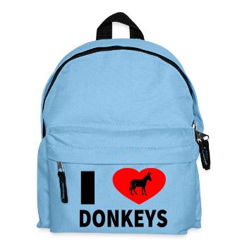 Esel - Kinder Rucksack - Hellblau - Vorne