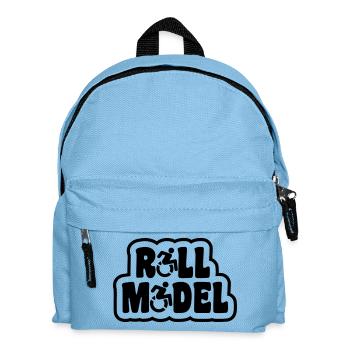 Role model. For the real wheelchair user # - Kids' Backpack - light blue - Front