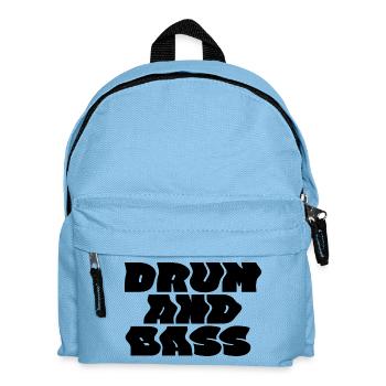 Drum and Bass: Kühnes und welliges Logo-Design - Kinder Rucksack - Hellblau - Vorne