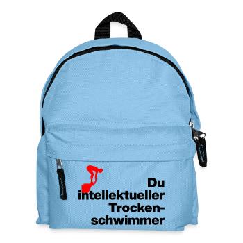 YOU INTELLIGENT DRY SWIMMER. SARCASM - Kids' Backpack - light blue - Front