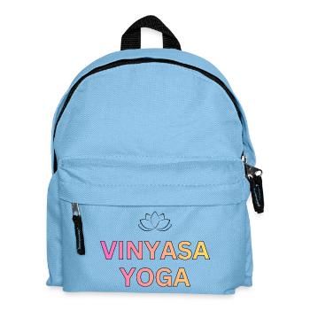 Vinyasa Yoga Farbverlauf - Kinder Rucksack - Hellblau - Vorne