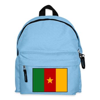 Kamerun Flagge - Kinder Rucksack - Hellblau - Vorne