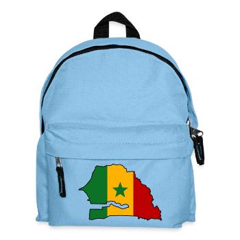 Carte du drapeau du Sénégal - Sac à dos Enfant - bleu clair - Devant