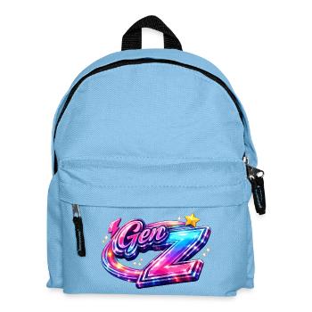 Neon-Signatur der Generation Z - Kinder Rucksack - Hellblau - Vorne