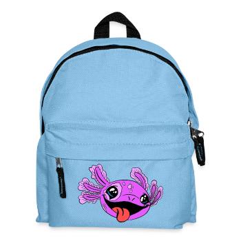 Frecher Axolotl mit Zunge - Kinder Rucksack - Hellblau - Vorne