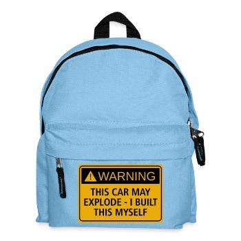 JDM sticker - this car may explode - Sac à dos Enfant - bleu clair - Devant