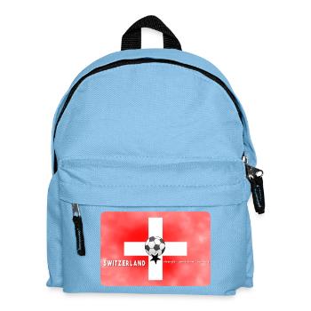 Football suisse Drapeau suisse avec football - Sac à dos Enfant - bleu clair - Devant