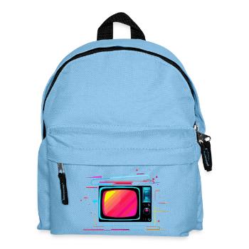 TV Synthwave - Kinder Rucksack - Hellblau - Vorne