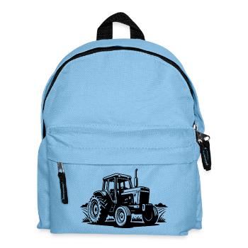Trecker Schlepper Landmaschine Landwirtschaft - Kinder Rucksack - Hellblau - Vorne
