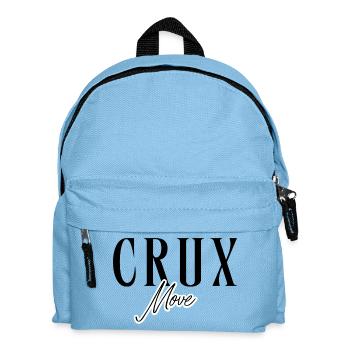 Lettrage Crux Move dans la conception moderne de l’escalade - Sac à dos Enfant - bleu clair - Devant