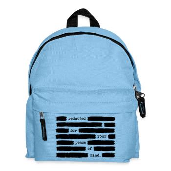 Blacked out for safety reasons. Government - Kids' Backpack - light blue - Front