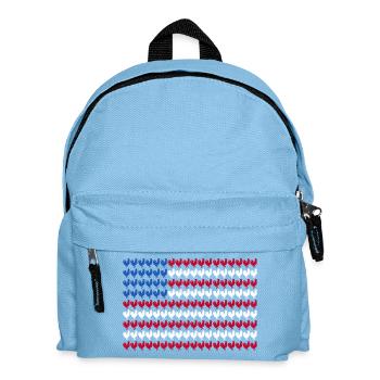 Patriotic Farmer Rooster Flock Poultry USA Pride C - Kinder Rucksack - Hellblau - Vorne