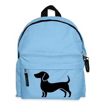Dackel - Kinder Rucksack - Hellblau - Vorne